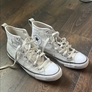Converse White High-Top Sneakers Classic Canvas Design